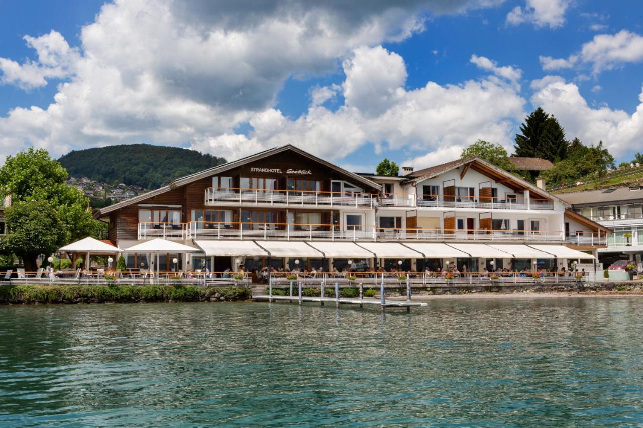 Strandhotel Seeblick Faulensee Eksteriør billede