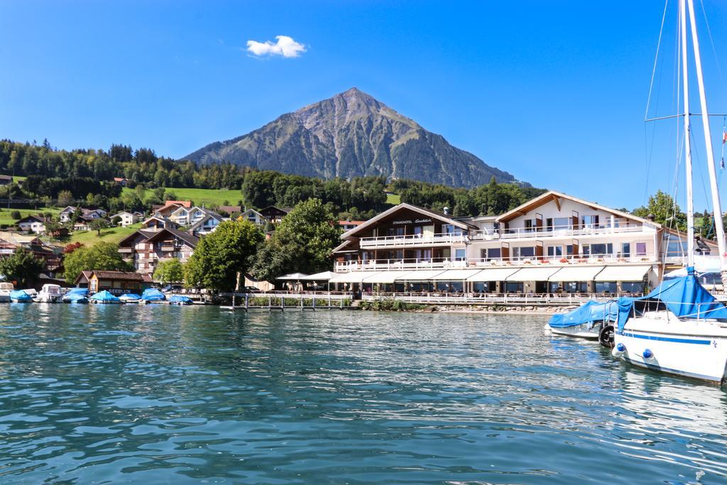 Strandhotel Seeblick Faulensee Eksteriør billede