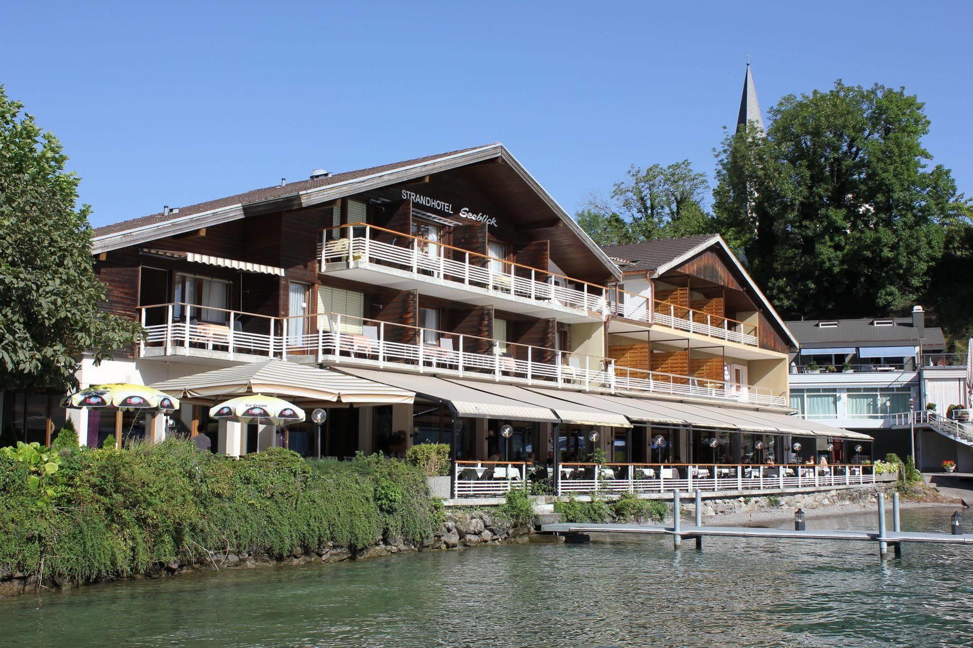 Strandhotel Seeblick Faulensee Eksteriør billede